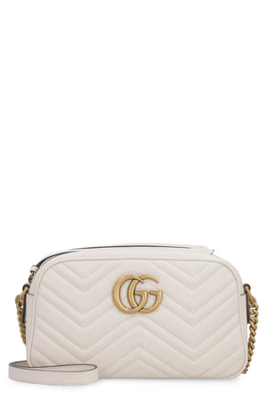 GUCCI White GG Marmont Small Leather Crossbody Bag for Women SS23