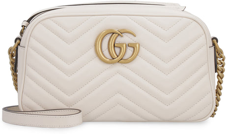 GUCCI White GG Marmont Small Leather Crossbody Bag for Women SS23