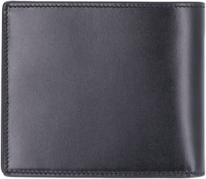 SAINT LAURENT Black Leather Bi-Fold Wallet for Men