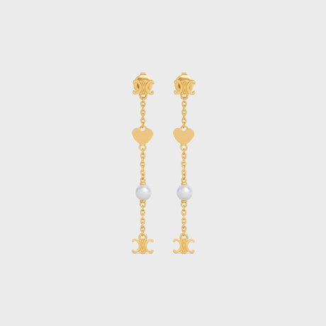 CELINE Mini Heart Charms Earrings