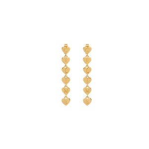 CELINE Elegant Heart-Shaped Gold Finish Earrings