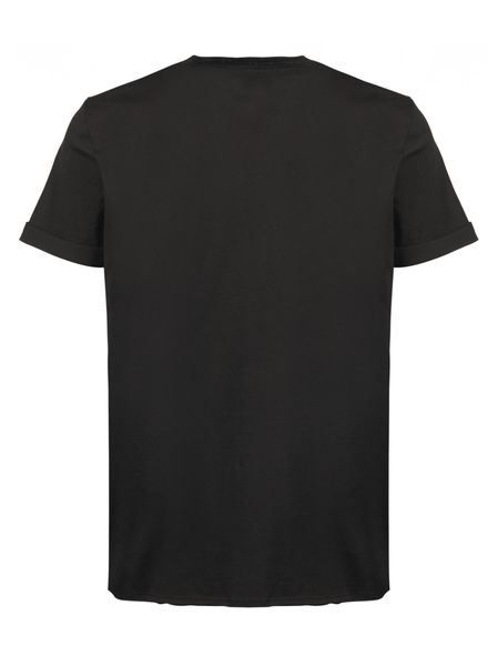 Mens Black Logo Cotton T-Shirt by Saint Laurent