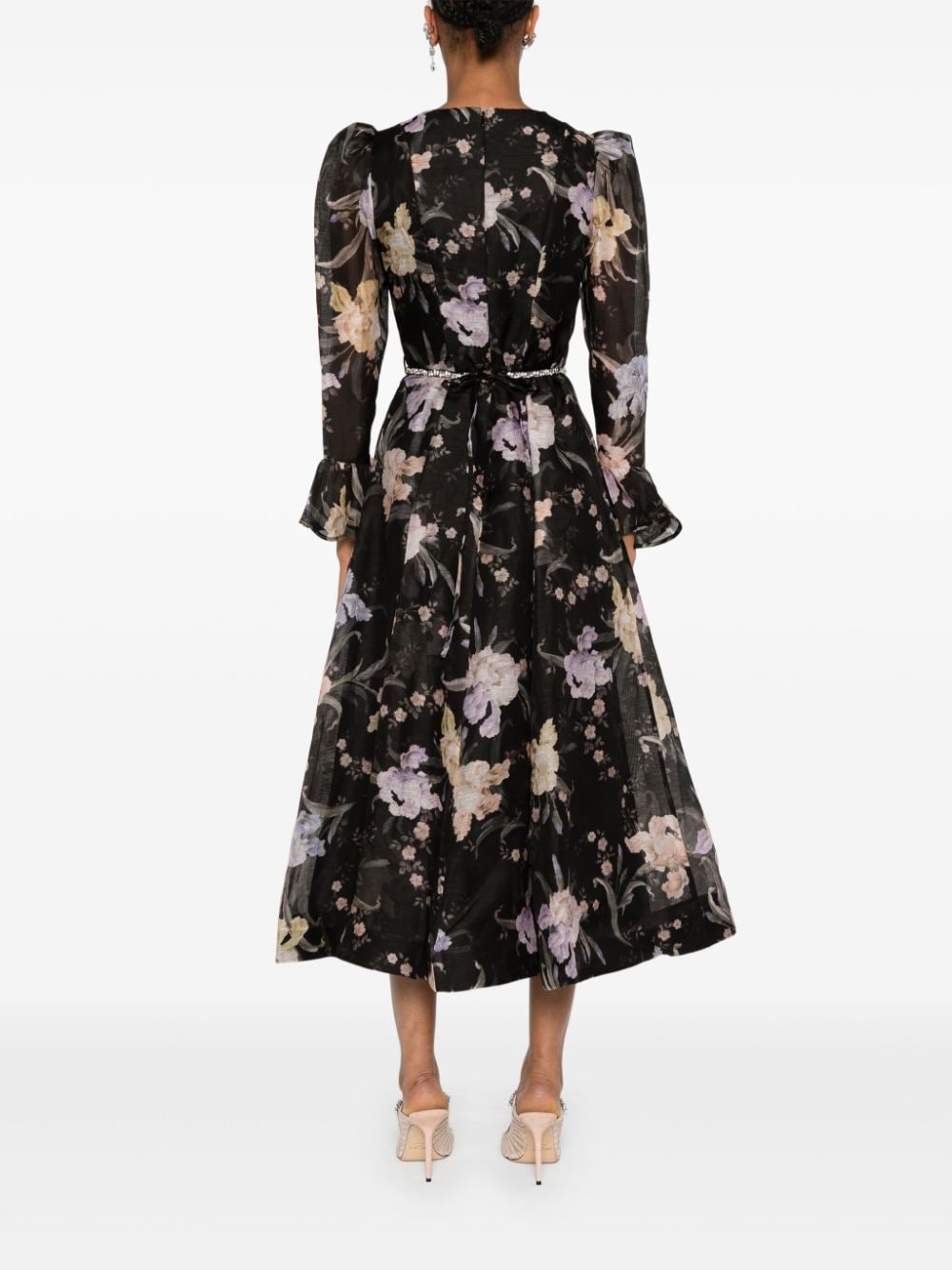 ZIMMERMANN Floral Print Linen Blend Dress