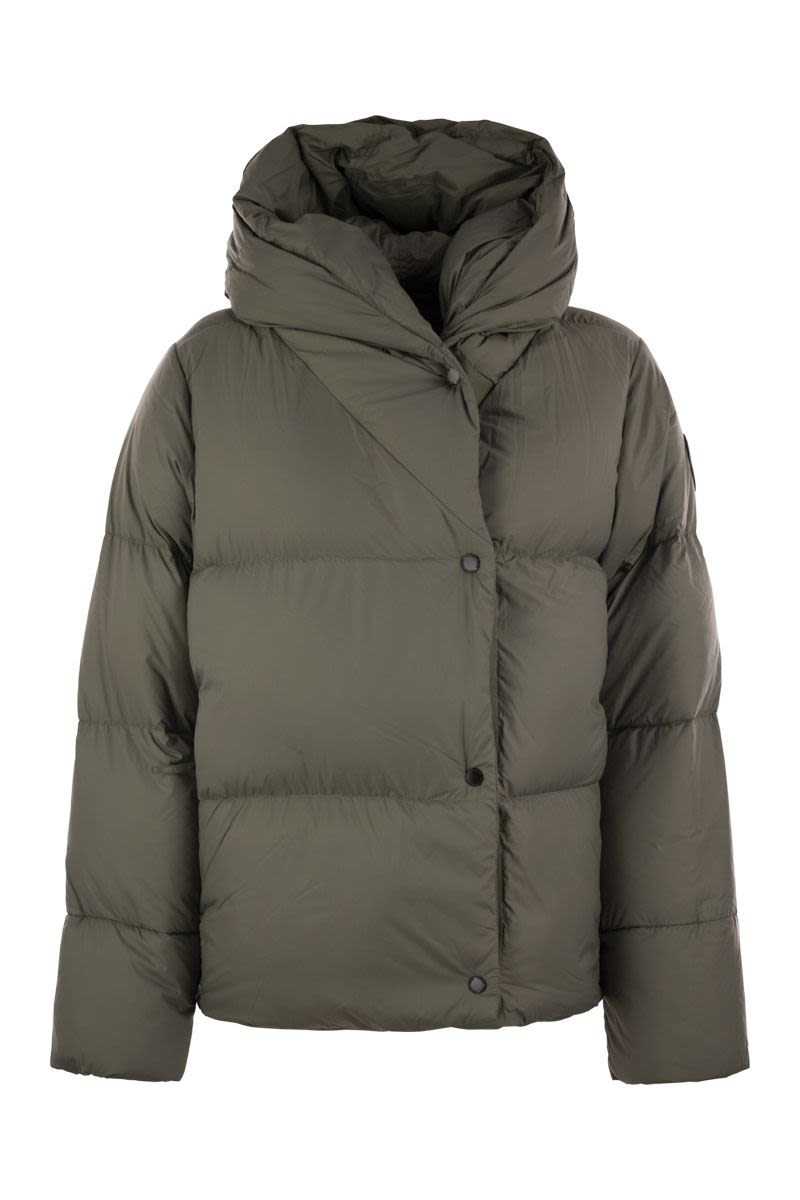 CANADA GOOSE Women's Oversized Down Jacket with Wrap Hood - Hip Length