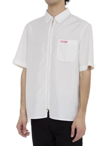 FW24 メンズ ホワイト オーシャンプラスチックシャツ