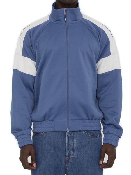 DIOR HOMME Blue and White Parley Ocean Plastic Cotton Track Jacket for Men in Regular Fit