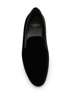 SAINT LAURENT Velvet Smoking Slippers for Men - FW23 Collection