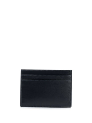 SAINT LAURENT Monogram Black Leather Credit Card Holder for Men