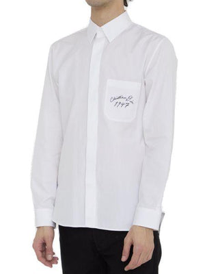 DIOR HOMME White Hand-Written Shirt from 1947 Collection