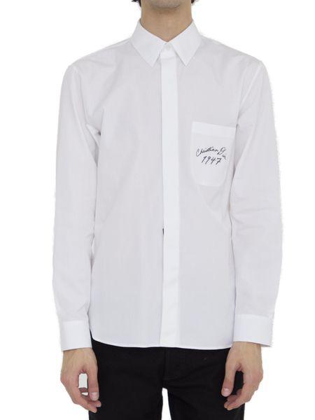 DIOR HOMME White Hand-Written Shirt from 1947 Collection