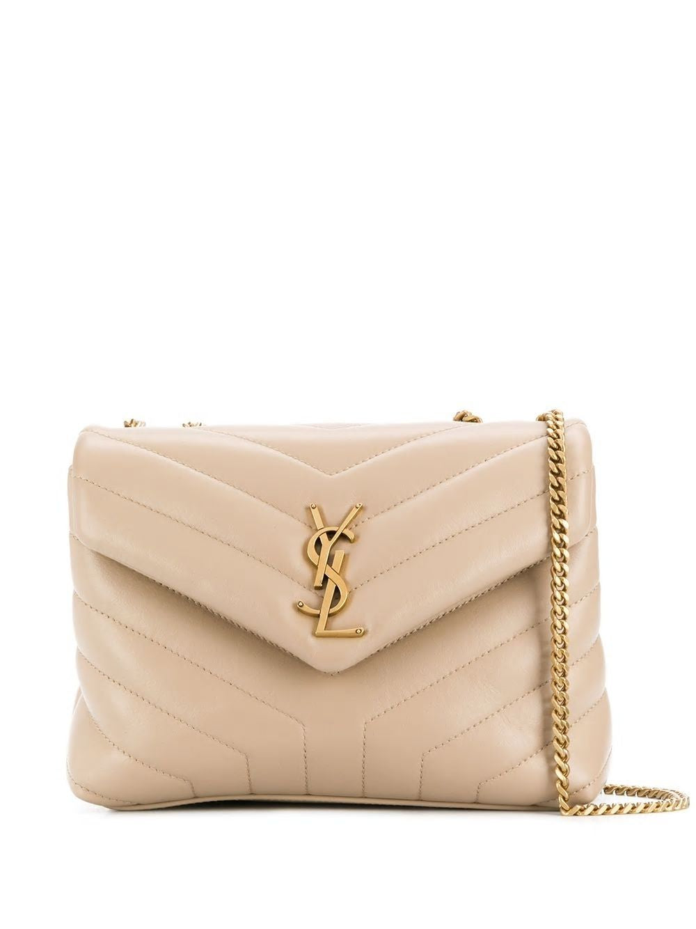 Loulou Matelassé Quilted Shoulder Handbag in Soft Cream