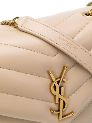 Loulou Matelassé Quilted Shoulder Handbag in Soft Cream