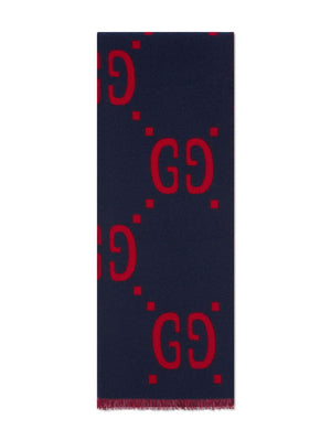 GUCCI Dual-Tone Luxury Wool & Silk Scarf