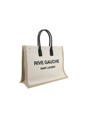 Túi xách đeo cánh thiên thần SAINT LAURENT với chi tiết da và hình in Rive Gauche đẹp đẽ