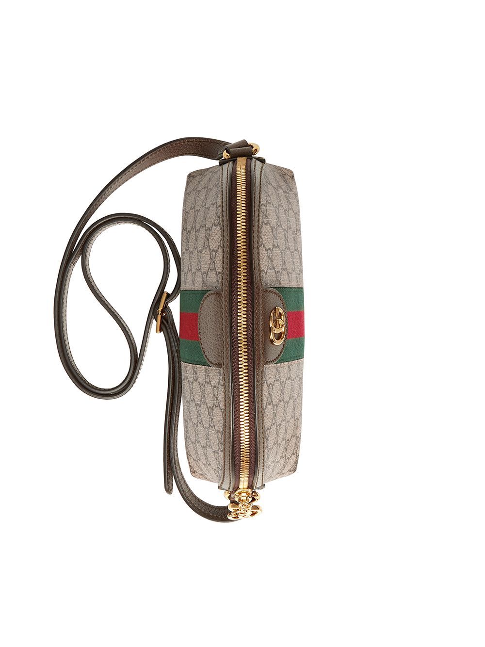 GUCCI Luxurious Tan Shoulder Handbag with Leather Details and Gold-Tone Hardware