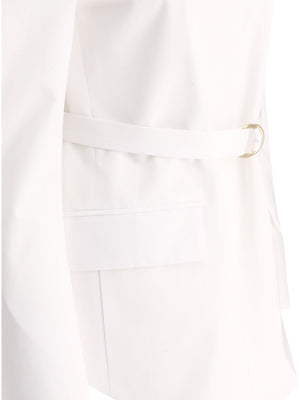 VALENTINO White Cotton Pea Jacket for Women