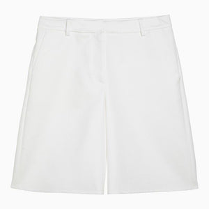 VALENTINO Elegant White Cotton Bermuda Shorts