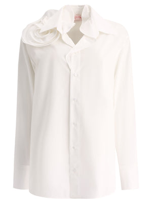 قميص بوبلين أبيض كلاسيكي للنساء - مجموعة SS24
