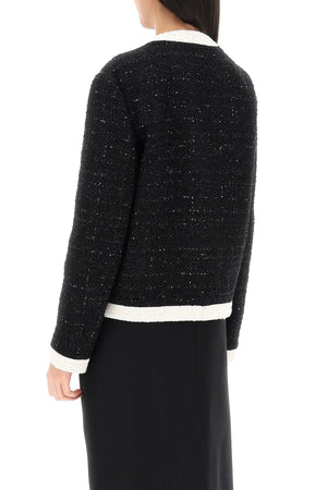 Glaze Tweed Sequin-Studded Cotton-Blend Jacket (女款)