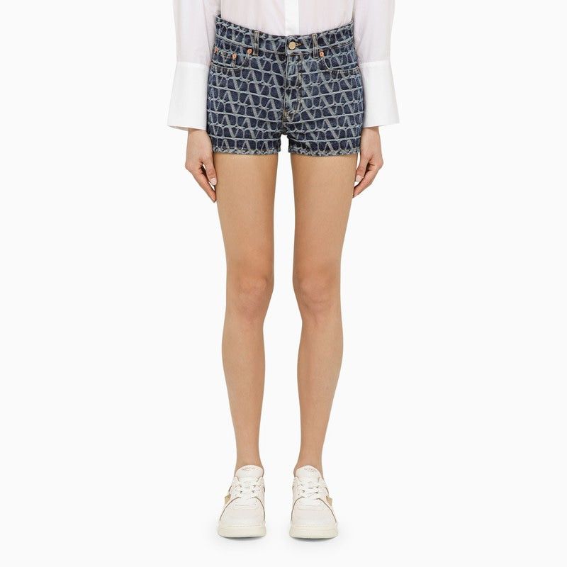 VALENTINO Iconic Blue Denim Shorts