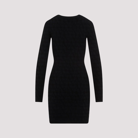 VALENTINO Black Knit Dress for Women | SS24 Collection
