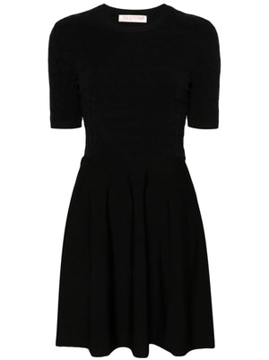 Đầm Jacquard đen bản nhỏ với váy xoè cho phụ nữ