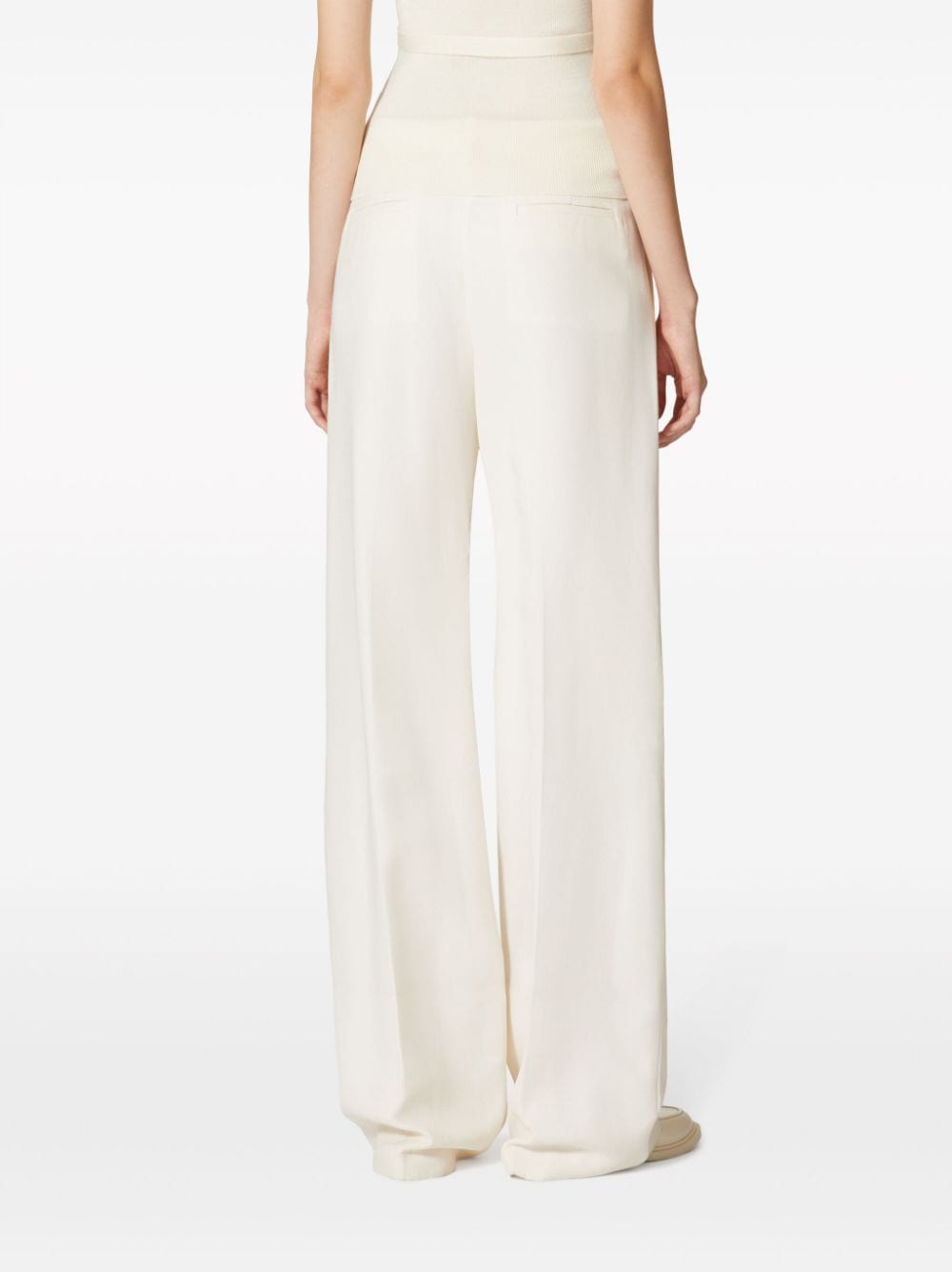 VALENTINO GARAVANI Cream Crepe Couture Trousers for Women - SS24