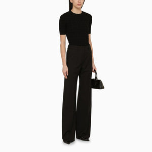 VALENTINO Elegant Black Wool Palazzo Pants