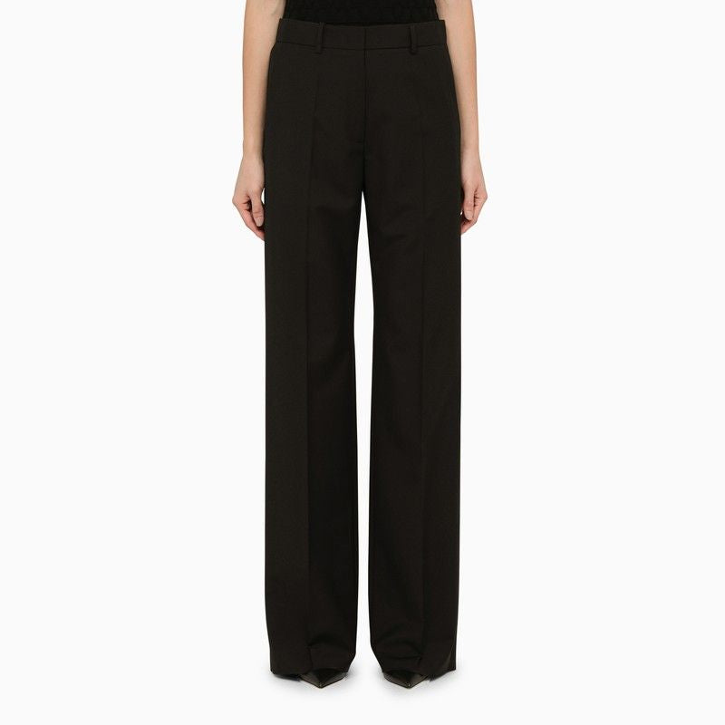 VALENTINO Elegant Black Wool Palazzo Pants