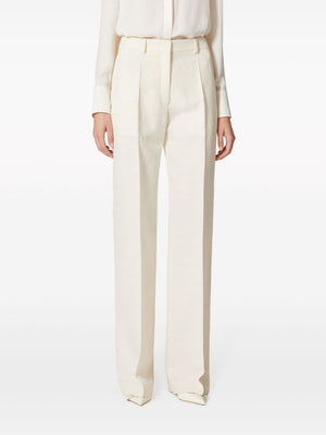 Iconic Wool and Silk Crepe Pants with Jacquard Print - SS24 Collection