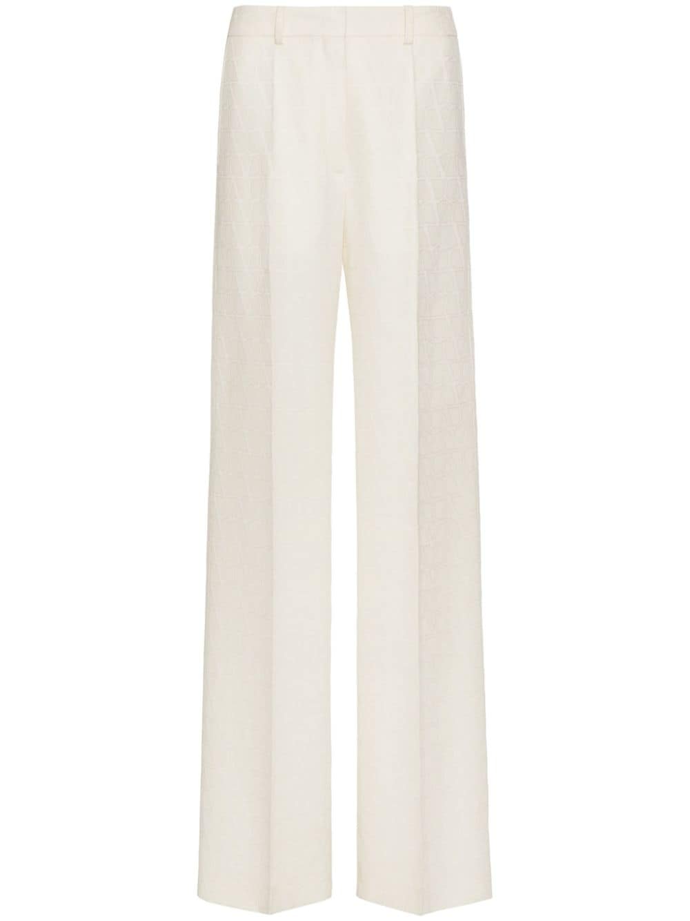 VALENTINO Beige Straight Pants for Women from 24SS Collection