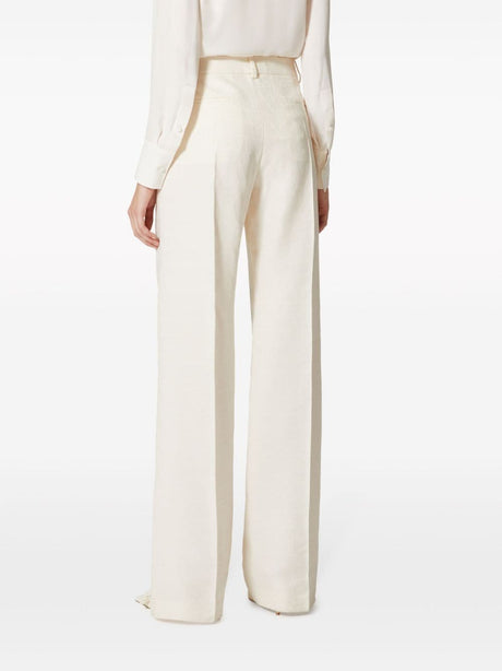 VALENTINO Beige Straight Pants for Women from 24SS Collection