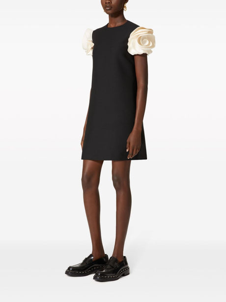 VALENTINO The Black Wool and Silk Dress for Women - SS24