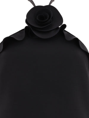 高端黑色羊毛丝绸长裙-SS24系列