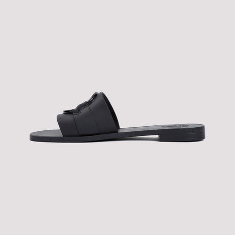 MONCLER Women's Black Rubber Sandals - SS24 Collection