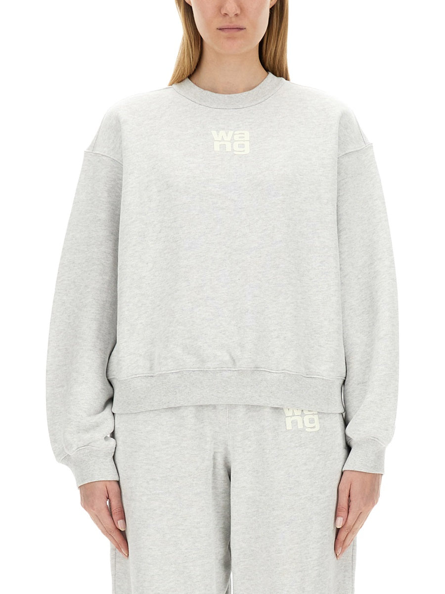 T BY ALEXANDER WANG Casual Sweatshirt with Logo - Regular Fit