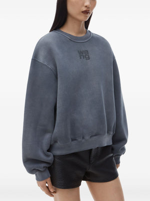 ALEXANDER WANG Embroidered Logo Crewneck Sweatshirt - Women’s Size