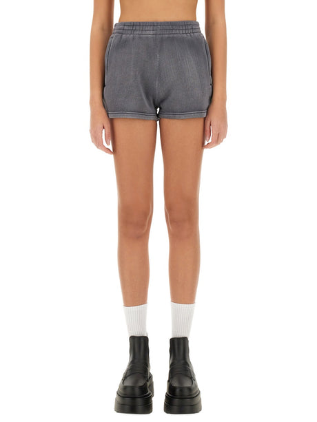 T BY ALEXANDER WANG Essential Charcoal Shorts - Regular Fit