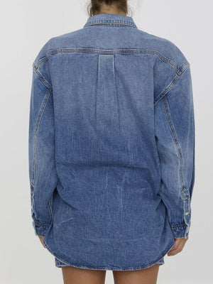 ALEXANDER WANG Vintage Effect Denim Mini Dress