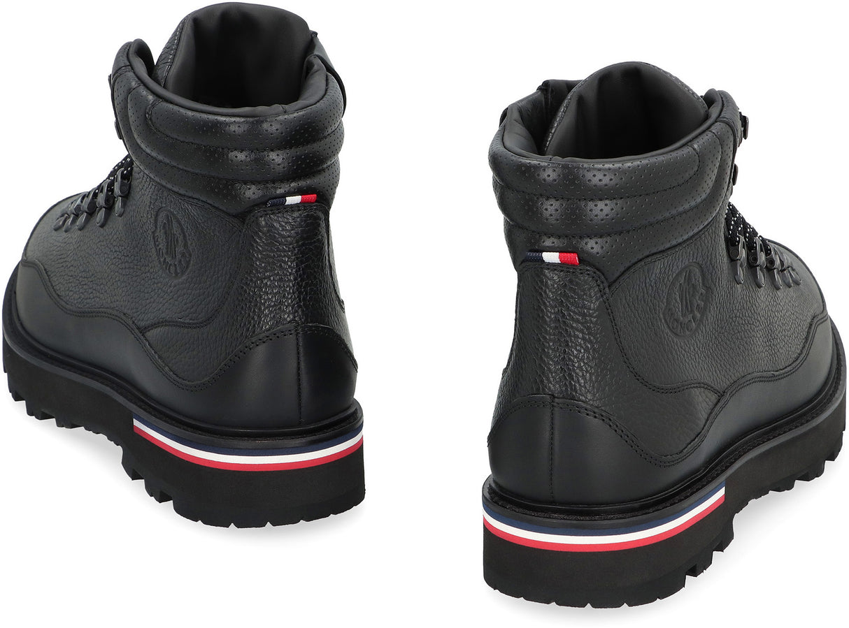 MONCLER Sturdy Black Hiking Boots for Men - FW23