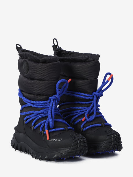 MONCLER High-Performance Leather Waterproof Boots with 4.5cm Sole Height