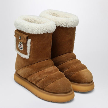 MONCLER Stylish Mid Camel Boot with Pocket Detail