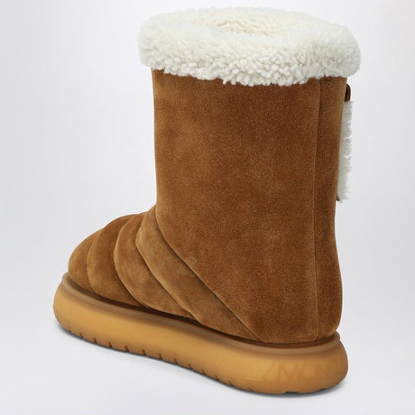 MONCLER Stylish Mid Camel Boot with Pocket Detail