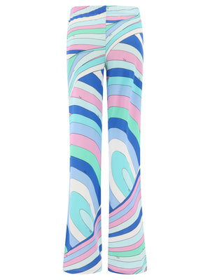 EMILIO PUCCI Light Blue Yummy Trousers for Women - SS24 Collection