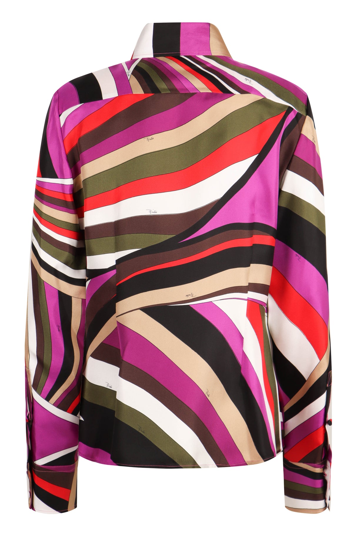 EMILIO PUCCI Women's Pink Printed Silk Shirt - SS24 Collection
