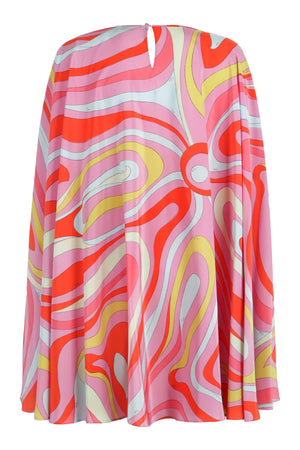 EMILIO PUCCI Silk Cape-Style Dress