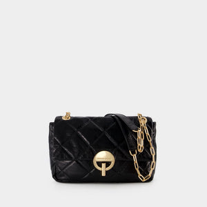 VANESSA BRUNO	 Elegant Mini Moon Handbag in Sleek Black