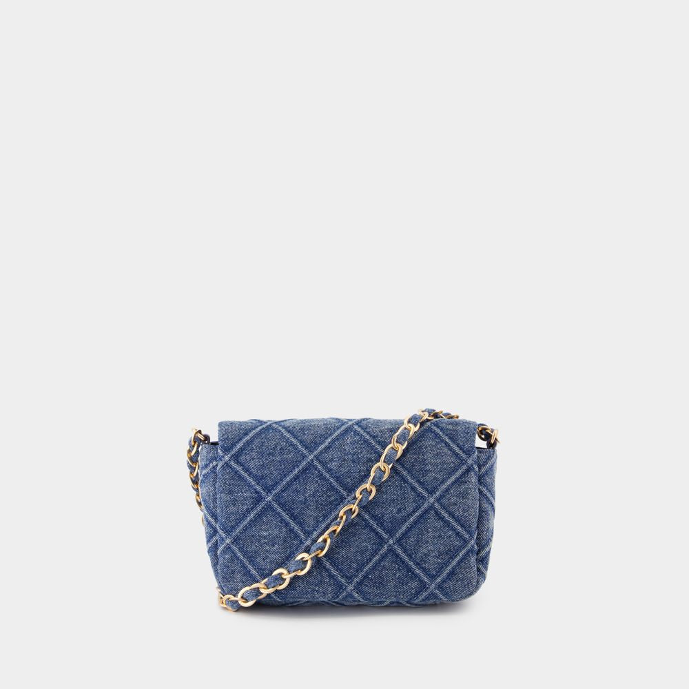 VANESSA BRUNO	 Midnight Blue Coton Crossbody Bag MM