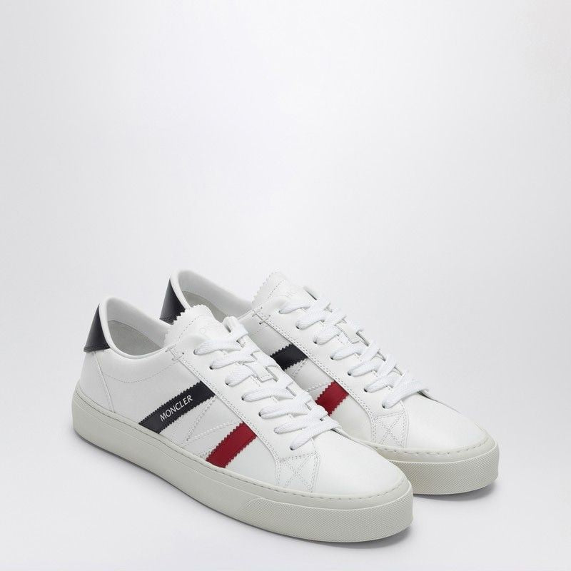 MONCLER Elegant Monaco M White Leather Sneakers