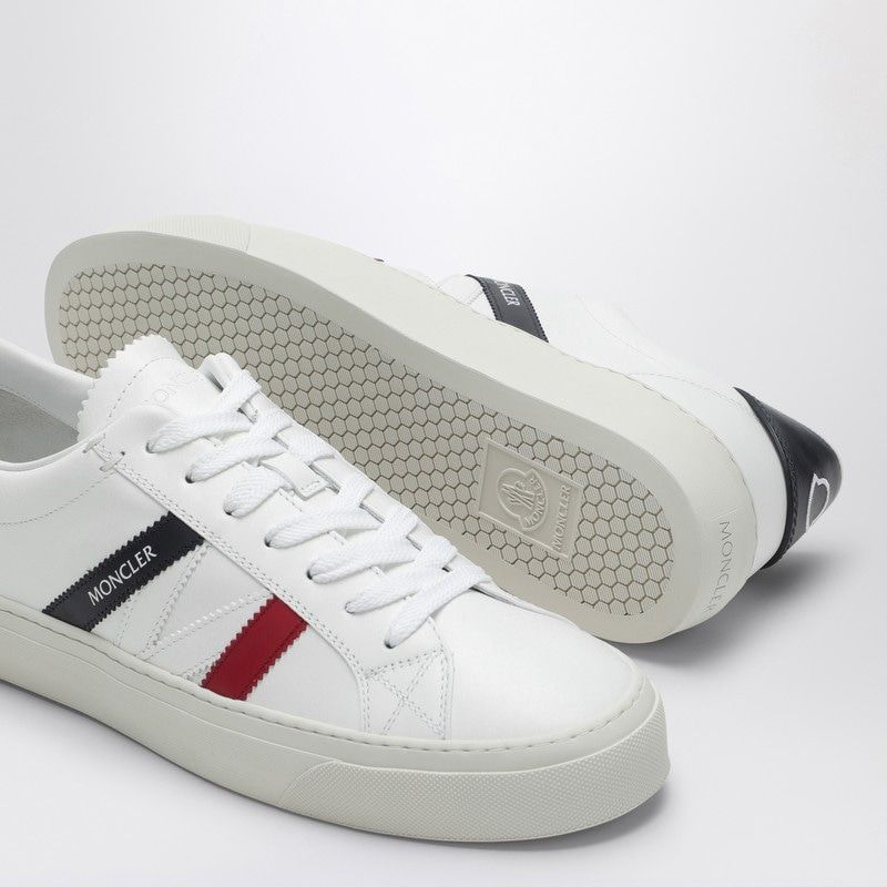 MONCLER Elegant Monaco M White Leather Sneakers